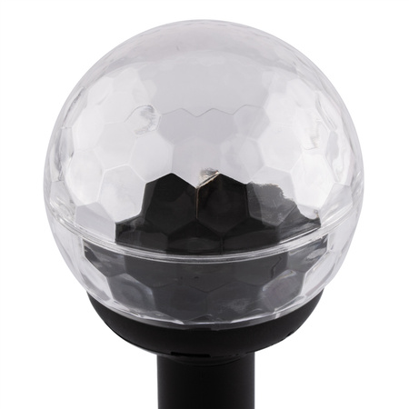 Lampa Solarna Ogrodowa LED Wbijana Kulka RGB IP44 34cm Czujnik Zmierzchu