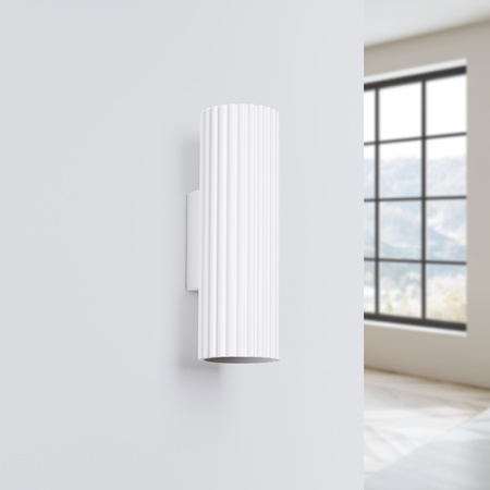 Lampa Ścienna Kinkiet Reflektor Tuba Spot 2x GU10 Biała Karbon Deep Space SL.1647 Sollux