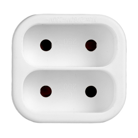 Rozgałęźnik Sieciowy Elektryczny Podwójny 2x Euro 2P Złodziejka 2 Gniazdka VAYOX