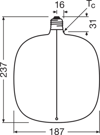 Żarówka LED Dekoracyjna E27 4.8W = 20W 200lm 1800K Ciepła 320° Bursztynowa Filament Ściemnialna Vintage 1906 Osram