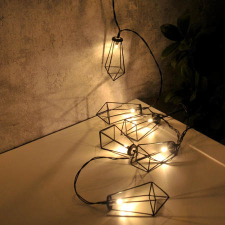 Girlanda Ogrodowa LED Bateryjna 2,1m 2xAA ALBORG Czarna GOLDLUX (Polux)