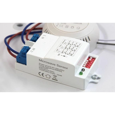 Plafon LED Lampa Sufitowa 2x E27 z Czujnikiem mikrofalowym SOLEN kwadratowy czarny