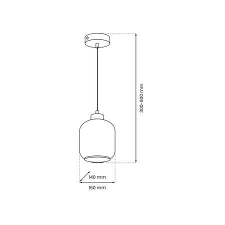 Lampa Wisząca Sufitowa SOMBRA Bursztynowa 1xE27 Milagro