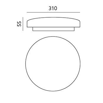 Plafon LED lampa sufitowa MOON 18W ciepła-zimna 31cm SMART + TUYA WIFI KOBI