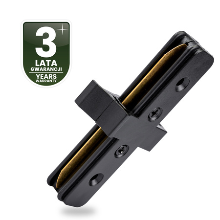 Łącznik Prosty Czarny do Listew Szynowych Jednofazowych Szynoprzewodów LUMILED