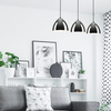 Lampa Wisząca Sufitowa MIA 3xE27 Czarna Chrom LM-3.130 Lamkur