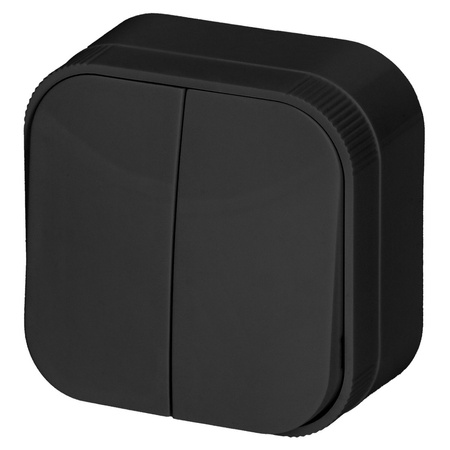 Łącznik Włącznik ToDo Świecznikowy Podwójny Natynkowy IP20 ORNO CZARNY