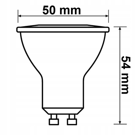 Żarówka LED Halogen GU10 5.5W = 63W 450lm 6500K Zimna Reflektor Punktowy TOSHIBA
