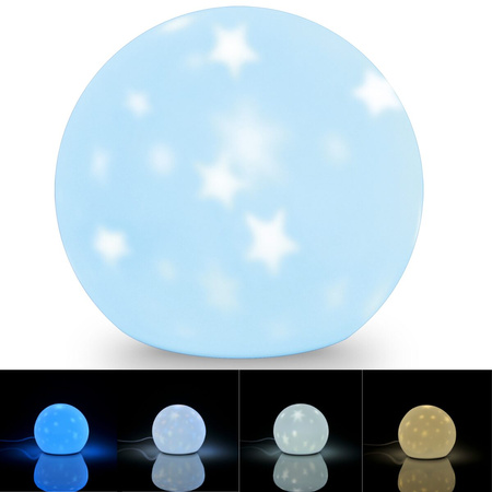 Lampka dekoracyjna nocna LED z akumulatorem Księżyc biały GOLDLUX (Polux)