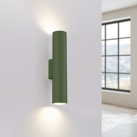 Lampa Ścienna Kinkiet Tuba Spot 2x GU10 Oliwkowa Lagos Ocean Green SL.1488 Sollux