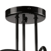 Lampa Sufitowa CAMILLA 3xE27 Czarna Loftowa LM-3.79 Lamkur