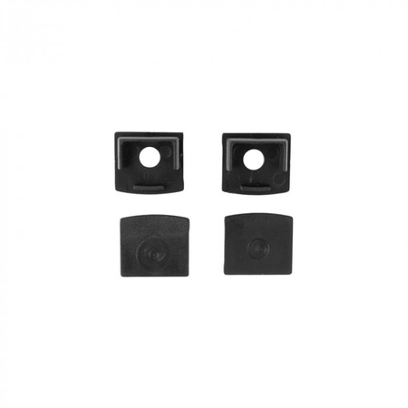 Profil Aluminiowy LED do Płyt GK Gipsowych REGIPS Wpuszczany Podtynkowy Czarny 2m z Kloszem Czarnym do Taśm LED + Zaślepki seria GP Ecolight