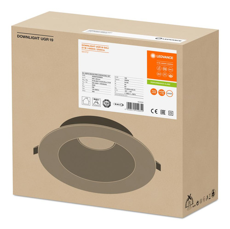 Panel LED Oprawa Podtynkowa Punktowa 21W 2520lm 4000K Neutralna Ściemnialna Oczko Spot Biały Downlight Ledvance