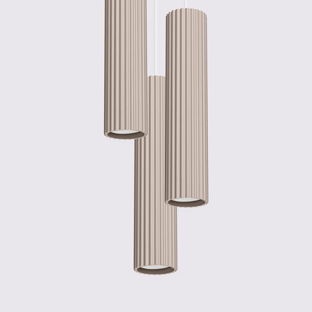 Lampa Wisząca Sufitowa 3x GU10 Aluminiowa Taupe Karbon Deep Space SL.1775 Sollux