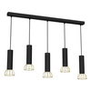 Lampa Wisząca Sufitowa DANTE Czarna Złota 5x mini GU10 Milagro