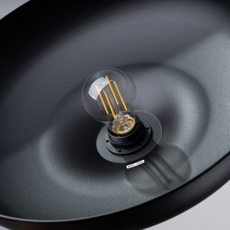 Lampa Sufitowa Wisząca Zwis E27 Okrągła Czarna Skandynawska Indy Sollux