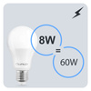Żarówka LED E27 A60 8W = 60W 806lm 3000K Ciepła 260° LUMILED