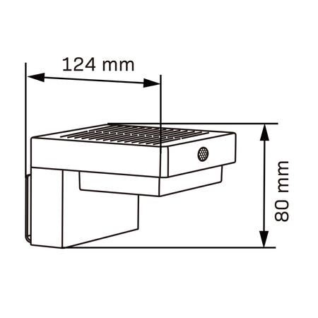 Kinkiet Zewnętrzny Solarny LED 4000K Neutralna Lampa Elewacyjna Ogrodowa z Czujnikiem Ruchu USB-C