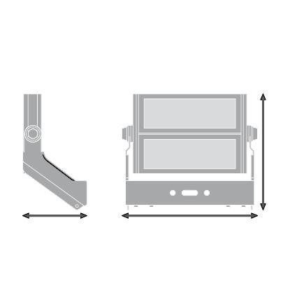 Naświetlacz LED Reflektor Zewnętrzny Lampa Ściemnialny 600W 78000lm 5700K IP66 Szary Floodlight Ledvance
