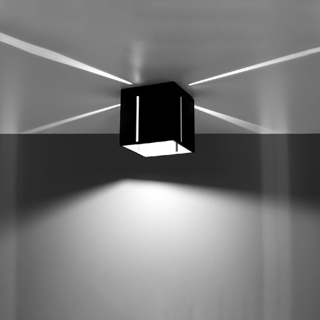 Lampa Sufitowa Oprawa Natynkowa Kostka G9 Kwadratowa Czarna Nowoczesna Pixar Sollux