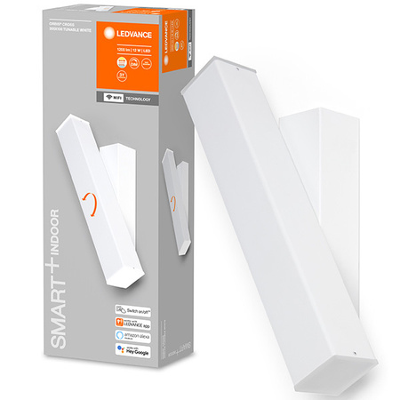 Inteligentna lampa ścienna kinkiet SMART + WIFI 12W ORBIS WALL CROSS WHITE LEDVANCE