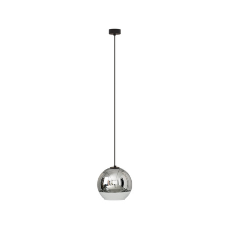 Lampa Wisząca GLOBE PLUS S 7605 Nowodvorski Czarny Chrom E27 Sufitowa Zwis Szklany Klosz Nowoczesna