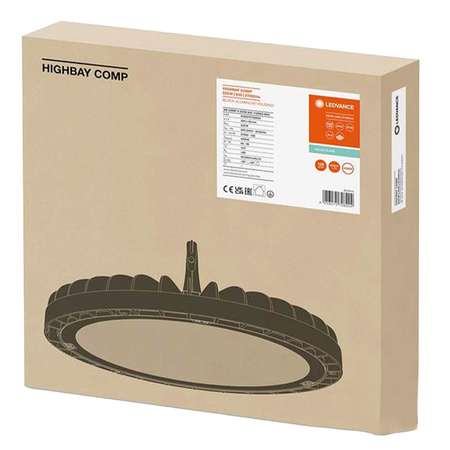 Lampa LED Oprawa Przemysłowa 225W 27000lm 4000K Neutralna Czarny IP65 IK06 High Bay Compact Ledvance