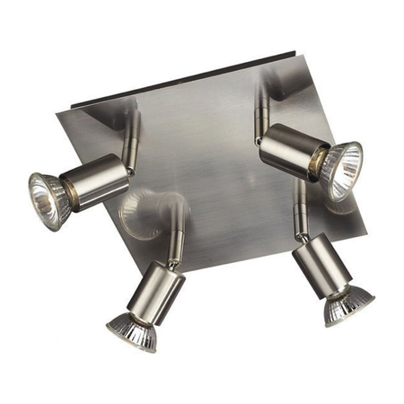 Lampa Sufitowa Reflektor 4x GU10 nikiel Carrea Philips