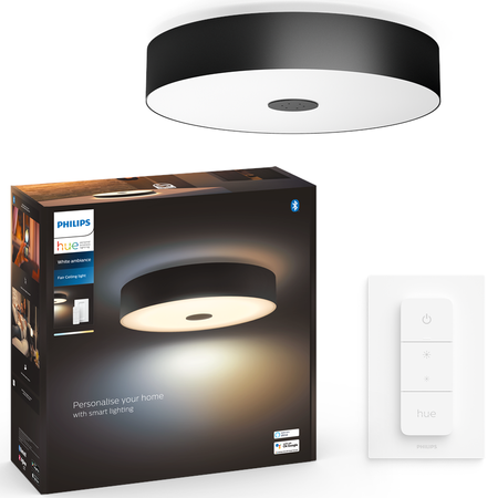 Plafon LED Lampa Sufitowa Natynkowa 25W 2900lm IP20 White Ambiance TW Czarna 44cm Inteligentna SMART Zigbee Bluetooth Fair Philips HUE
