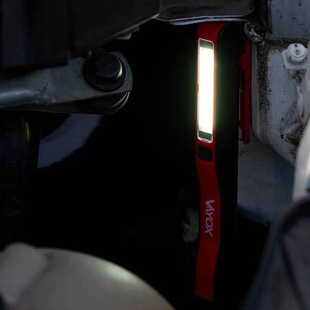 Latarka Warsztatowa Na Baterie 3xAAA IP33 Robocza Magnes Garaż COB + LED VA0102 Vayox