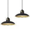 Lampa Wisząca Sufitowa FELIX Czarna Złota 2xE27 Milagro