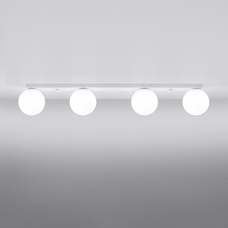 Lampa Sufitowa Listwa Oświetleniowa 4x G9 Kula Biała Nowoczesna Yoli Sollux
