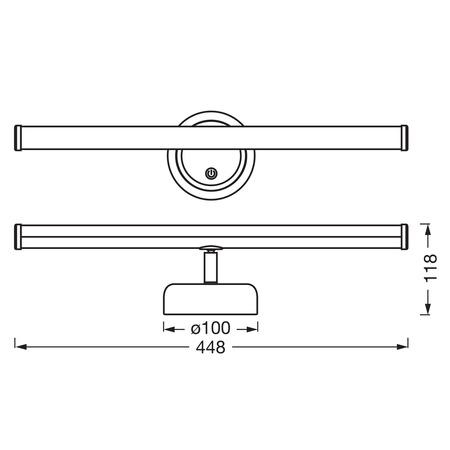 Lampka LED Nocna Magnetyczna 1.8W 100lm 3000K Ciepła 118° Akumulatorowe Czarna Ściemnialna Nightlux Osram