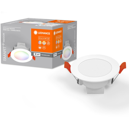 Oprawa Podtynkowa Panel LED Punktowa SPOT 4.5W 300lm Ściemnialna CCT RGB Okrągła 8,6 cm Biały SMART+ WiFi Downlight Ledvance