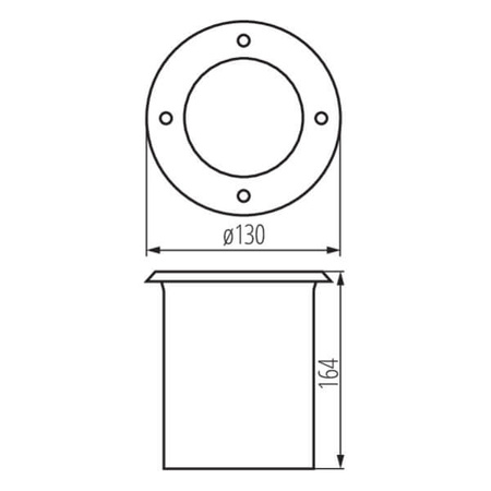 Lampa Ogrodowa Najazdowa Dogruntowa BERG AD GU10 IP67 Okrągła Srebrna Kanlux