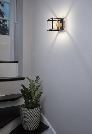 Lampa Ścienna Dekoracyjna Kinkiet Oprawa Natynkowa E27 Czarny Decor Ledvance