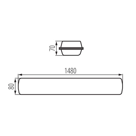 Oprawa Lampa Hermetyczna LED 66W 150cm 10000lm 4000K Neutralna 115° IP65 IK08 Natynkowa Kanlux