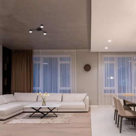 Lampa Sufitowa Żyrandol Oprawa 3x GX53 LED Czarna Nowoczesna Videx