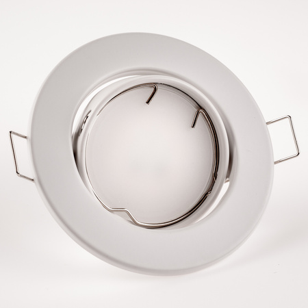 Oprawa HALOGENOWA Podtynkowa Ruchoma Okrągła AURELI Biała Blacha MR16 GU10