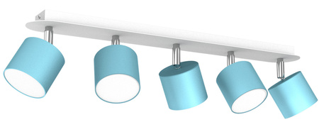 Lampa Sufitowa DIXIE Niebieska Biała 5xGX53 Ruchoma Milagro