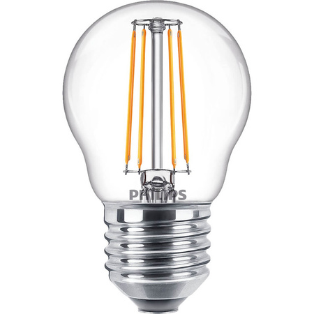 Żarówka LED E27 P45 4,3W = 40W 470lm 2700K Ciepła Filament PHILIPS