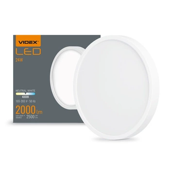 Panel LED Oprawa Natynkowa Plafon 24W 2500lm 4000K Neutralna Biała Videx