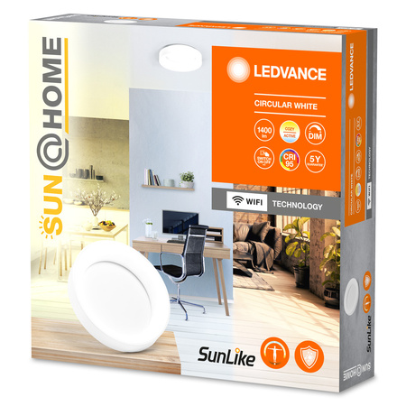 Plafon LED Natynkowy 18.5W 500lm CCT Ściemnialna Okrągła Biały SMART+ WiFi Sun@Home Ledvance