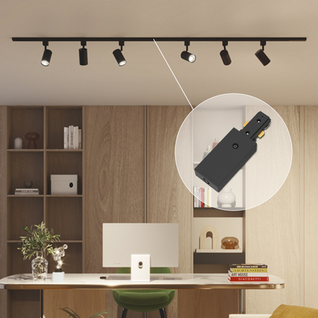 Złącze Zasilające do Szyn Oświetleniowych Szynoprzewodów LED Jednofazowych Czarny EasyLink Philips