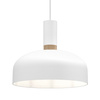 Lampa Wisząca Sufitowa MALMO Biała Drewniana 1xE27 Milagro