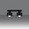 Lampa Sufitowa Listwa Oświetleniowa 2x E27 Geometryczna Czarna Nowoczesna Savar Sollux