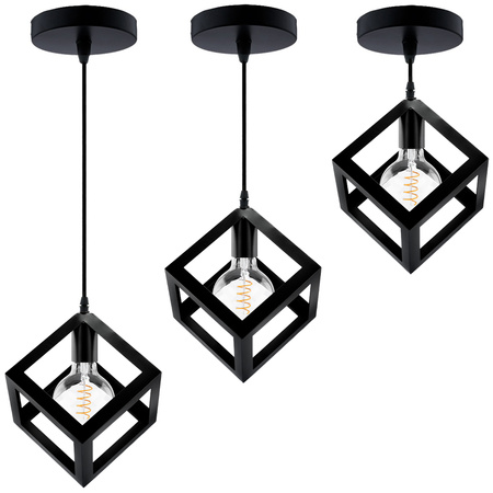 Lampa wisząca TALUS geometryczna kwadrat ZWIS do LED 1x E27 LUMILED