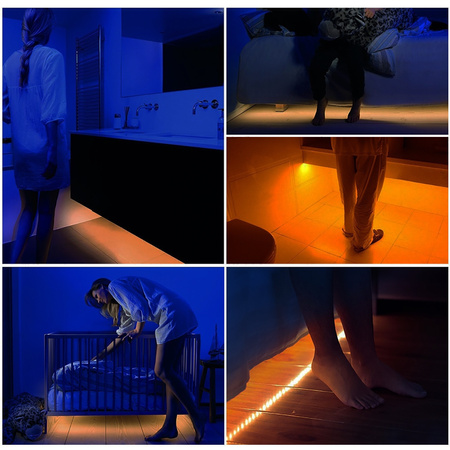 Taśma LED z Czujnikiem Ruchu 2,4W 3000K 180lm 120D 4xAAA 6V DC 1m CORREA Kobi