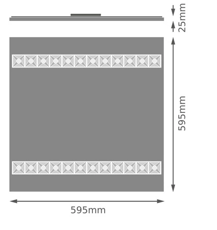 Panel LED Oprawa Lampa Sufitowa 27.5W 4000lm 4000K Neutralna Podtynkowa Czarny 60x60cm Louver Ledvance