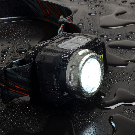 Latarka Czołowa Akumulatorowa LED 5W 5000lm 7 Trybów Pracy Czujnik Ruchu USB-C Wodoszczelna IP65 Videx